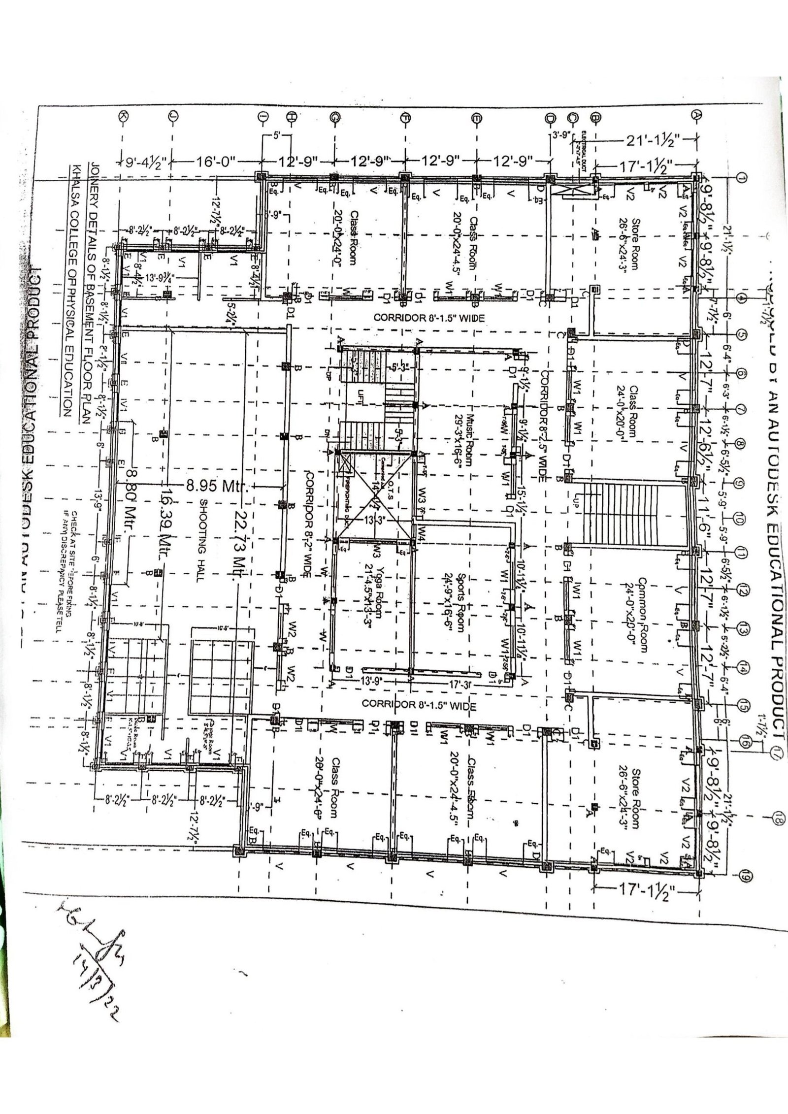 Basement Building Plan - KHALSA COLLEGE OF PHYSICAL EDUCATION